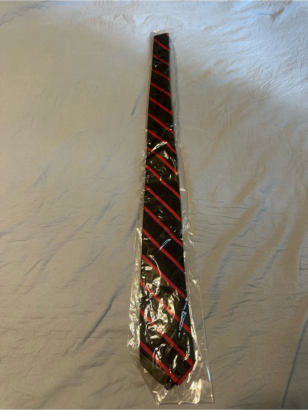 Polo by Ralph Lauren Black Tie with Red Stripes